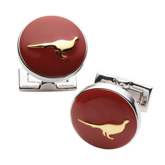 Laksen - Pheasant Cufflinks - Blood Orange thumbnail