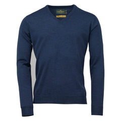 Se Laksen - Sussex V-neck Merino Sweater hos Hunterspoint