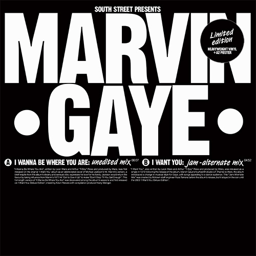 Marvin Gaye / I Wanna Be Where You Are b/w I Want You (180 Gram Vinyl + A2 Poster)