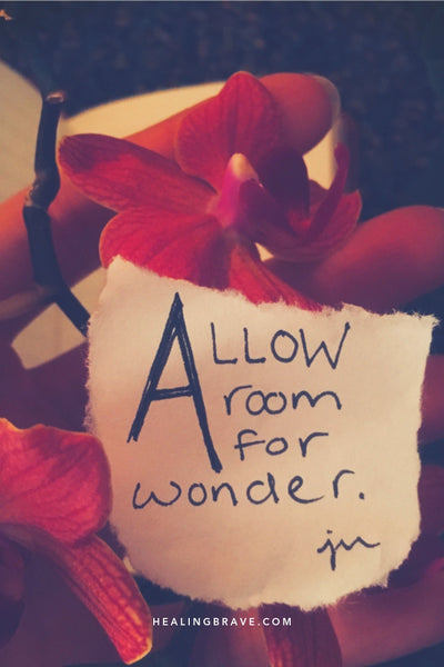 Stay with the mystery. Leave room for wonder. Space for curiosity. Surrender for repair. Air for nourishment. Time for play. Silence for awe… These are necessities for serendipity.