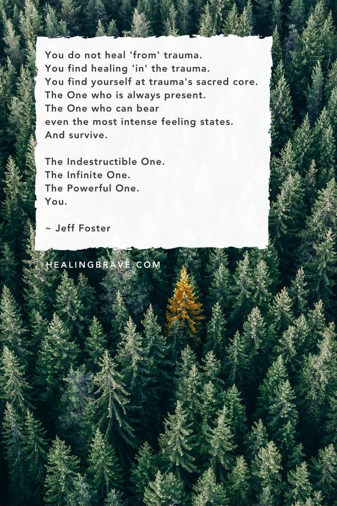 This poem is another take on the concept of healing "from" trauma. Whether it's loss or illness or some other excruciating pain you've endured, the truth is that some kinds of pain don't ever go away. You can't go back to the life you had before. You can't go back to "normal" - but you *can* lay claim to your new life.