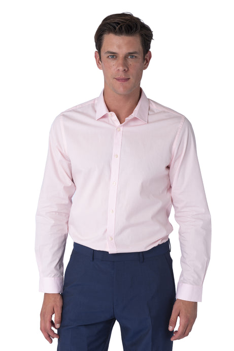Front of THEO Light Pink Cotton Shirt