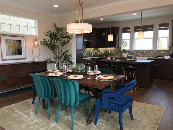 colorful dining room