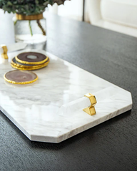 White marble luxurious tray