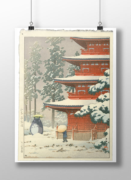 Totoro in the Snow: Studio Ghibli & Japanese Print Mashup – MrMustardPrints