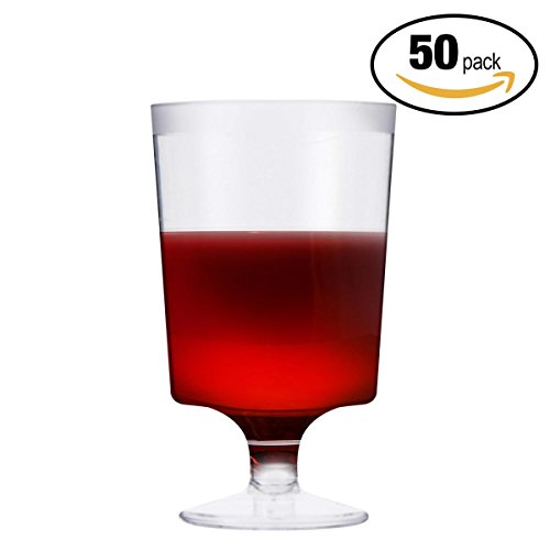 50 plastic wine glasses