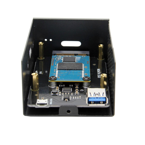 Raspberry Pi 3 Model B+ /3B/2B X850 V3.0 Metal Case with Cooling Fan Kit For X850 V3.0 mSATA Expansion Board