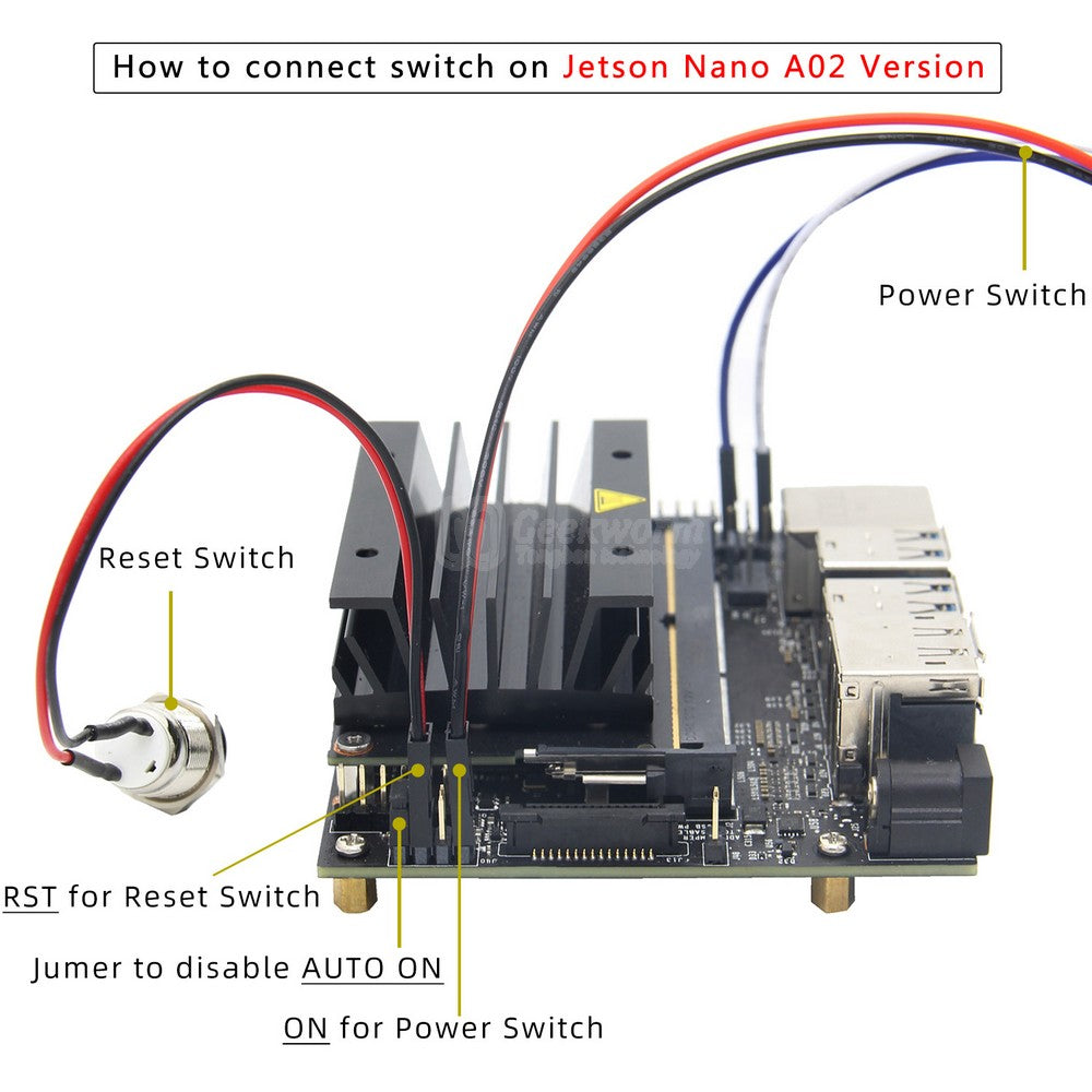 Geekworm N100 Metal Case With Power Reset Control Switch Camera Brac