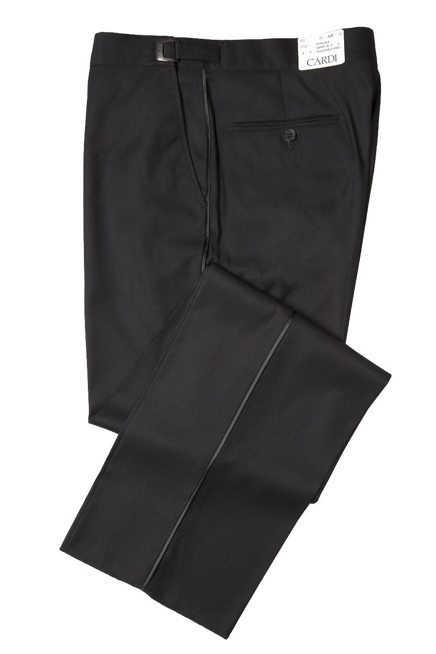 Mens Black Pleated Adjustable Tuxedo Pants by Broadway Tuxmakers New  New  Era Factory Outlet