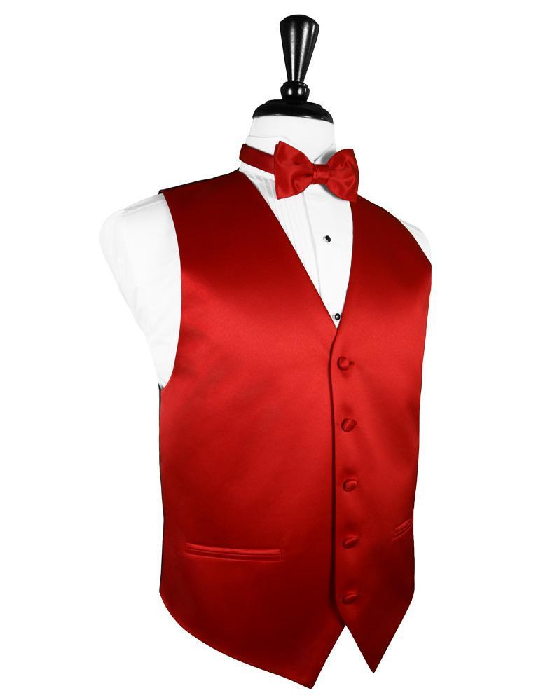 Scarlet Luxury Satin Tuxedo Vest – Buy4LessTuxedo.com