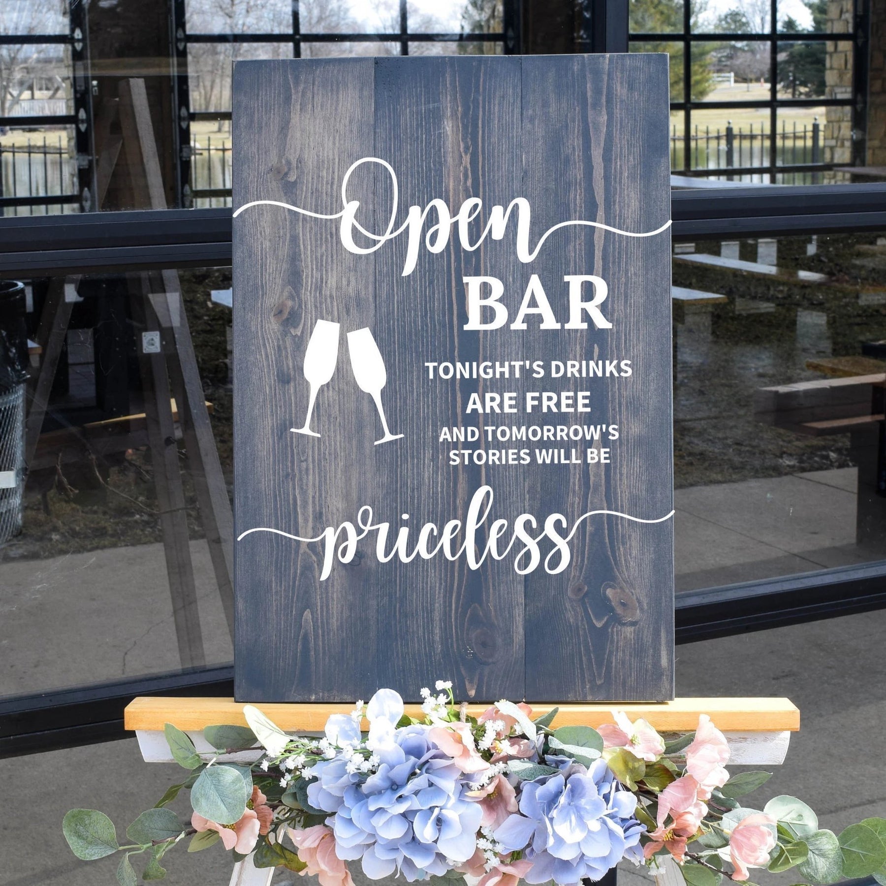 Reception Bar Signs Wedding Decor Patriot Crafted