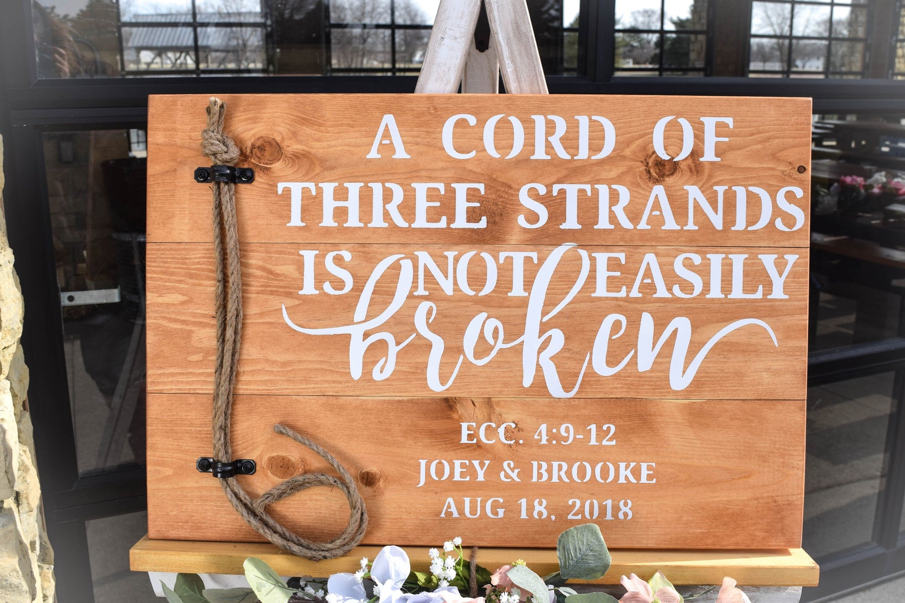 A Cord Of Three Strands is Not Easily Broken Sign ...