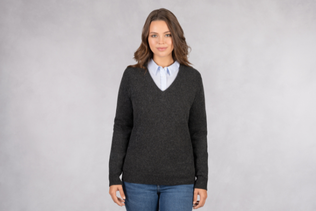 pullover with v-neck from giesswein
