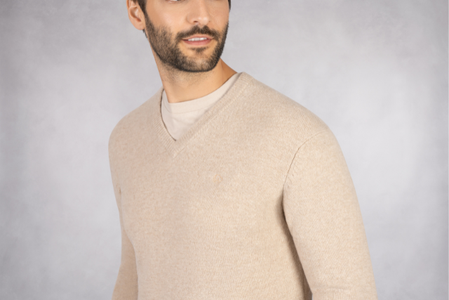 pullover with v-neck from giesswein