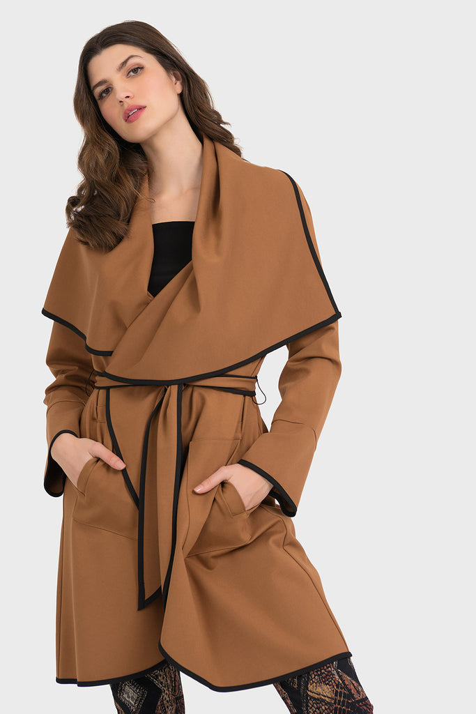 caramel wrap coat