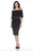 Joseph Ribkoff Style 203622 Black Striped Off-Shoulder Sheath Dress