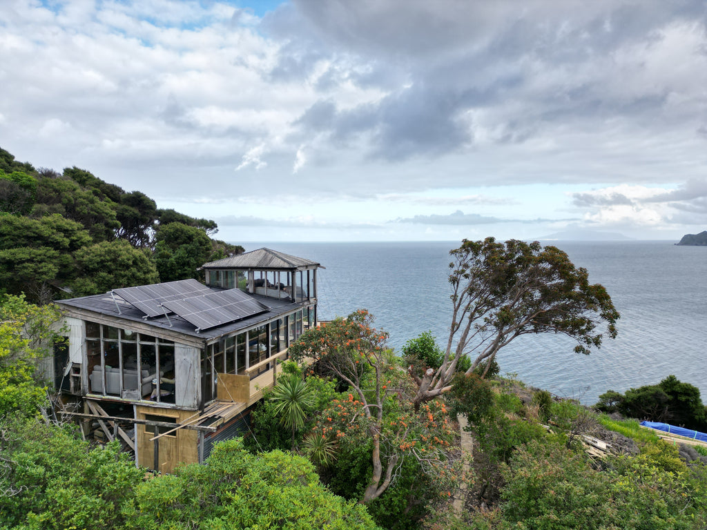 freedom solar kit powering a bach on great barrier island