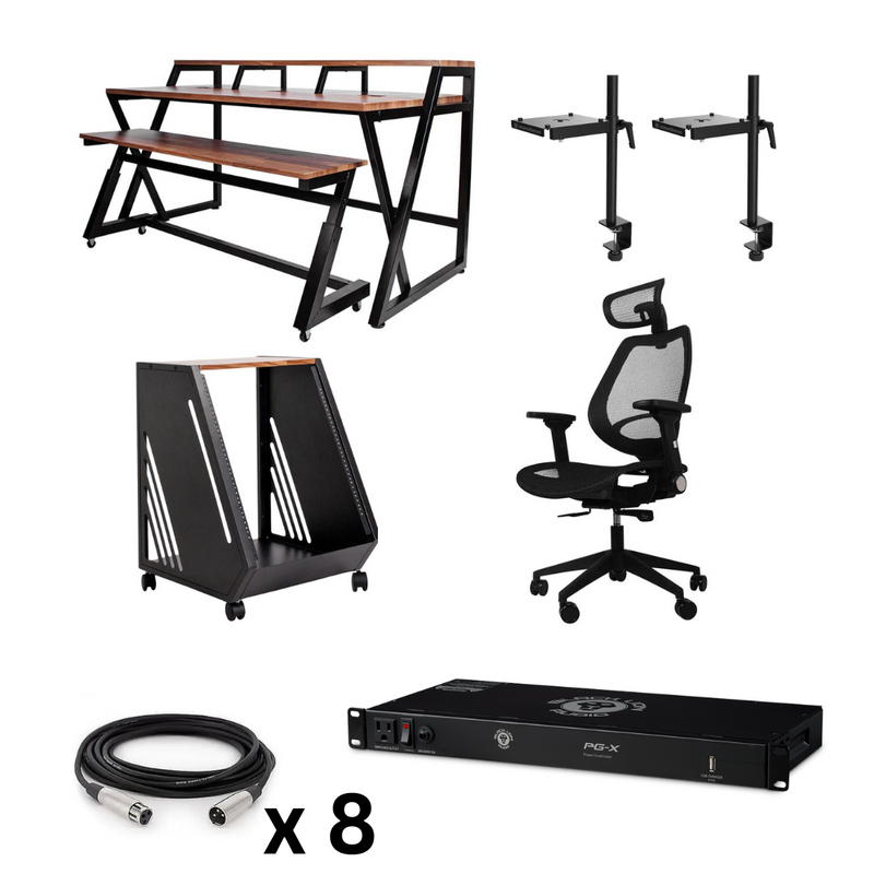 New Wavebone Studio Furniture Bundle - Headquarter Desk, Fin Rack, Voyager  II Chair, Free Cables & Power Conditioner!