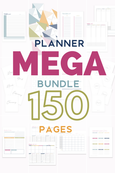 Download Planner Mega Bundle 150 Pages Love Your Home Shop