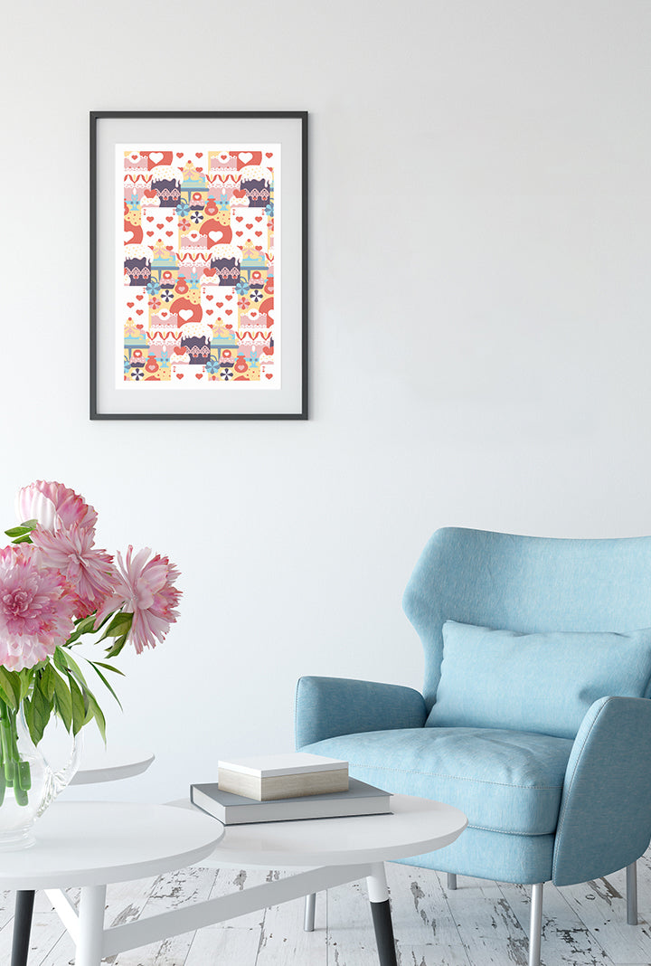 Who stole the tarts? limited edition print designed by Chiara Aliotta