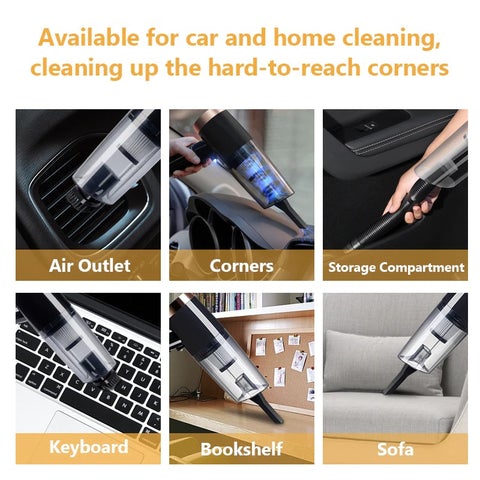 Car Handheld Vacuum Cleaner Cordless Rechargeable Hand Vacuum Portable  Strong Suction Vacuum, 1 unit - Gerbes Super Markets