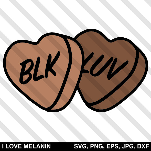 Download Black Love Candy Valentine Hearts Svg I Love Melanin