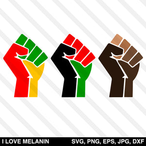 Black Power Fist Africa SVG – I Love Melanin