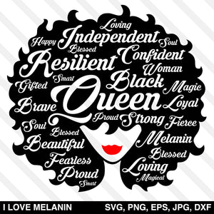 Download Black Queen Afro Woman Svg I Love Melanin