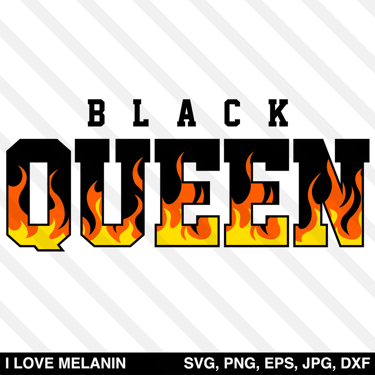 Download Black Queen Fire SVG - I Love Melanin