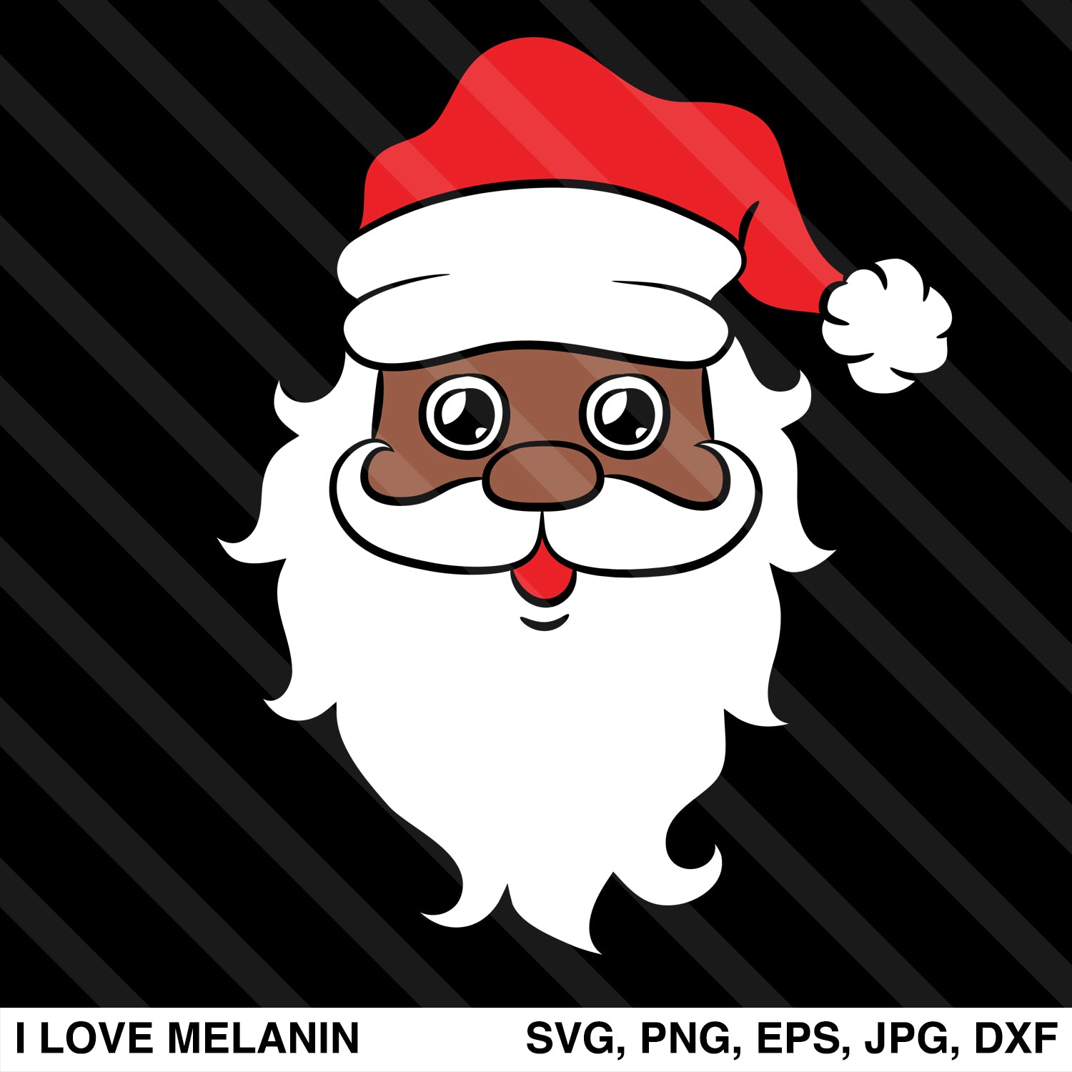Download Black Santa Claus SVG - I Love Melanin