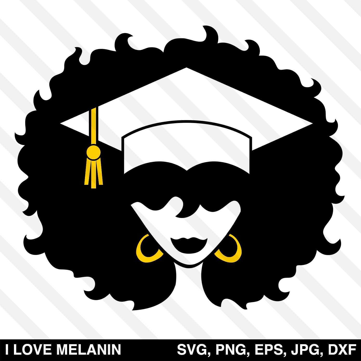 Download Grad Black Woman Svg I Love Melanin