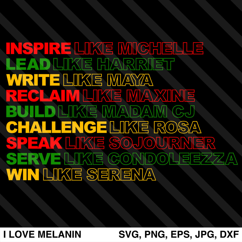 Download I Love Melanin - African American SVG files for Cricut ...