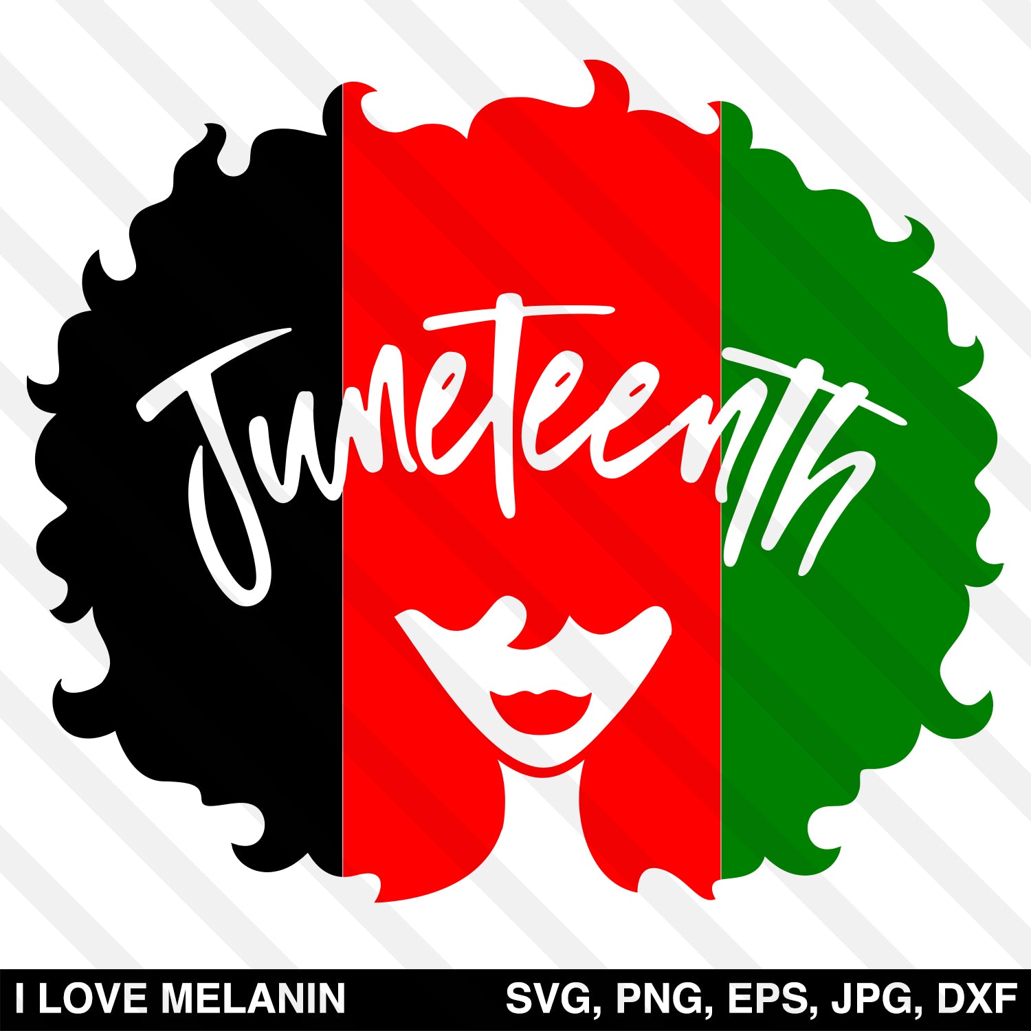 Juneteenth Afro Lady SVG