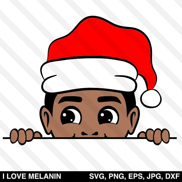 Download Peekaboo Santa Afro Boy Svg I Love Melanin