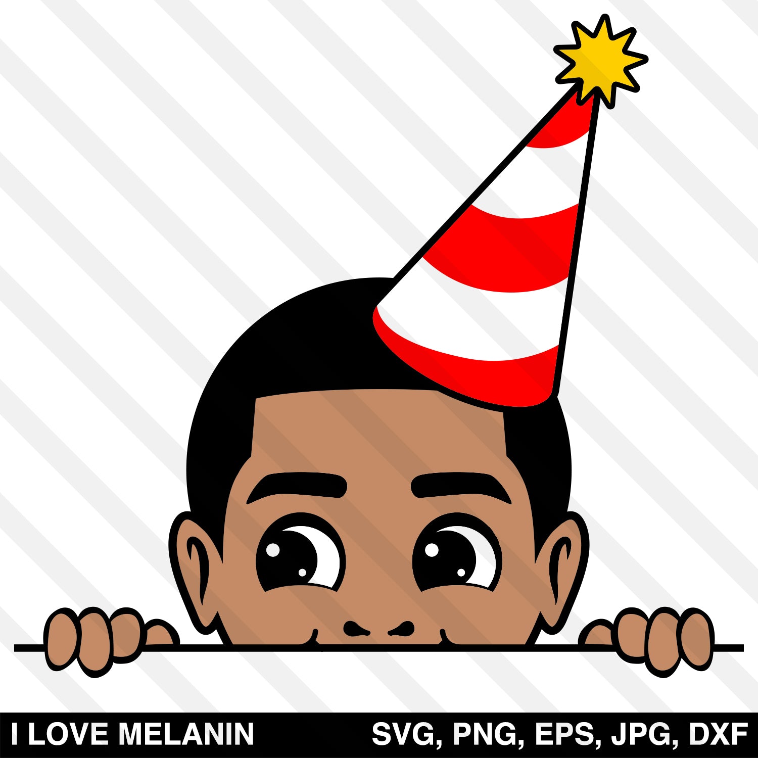 Download Peekaboo Afro Birthday Boy SVG - I Love Melanin