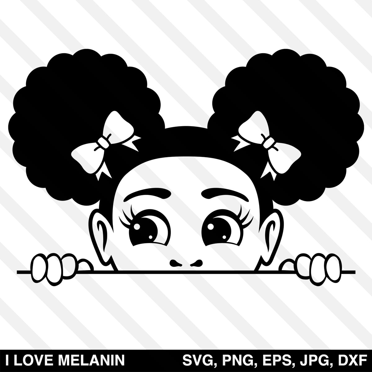 Download Peekaboo Afro Puffs Girl SVG - I Love Melanin