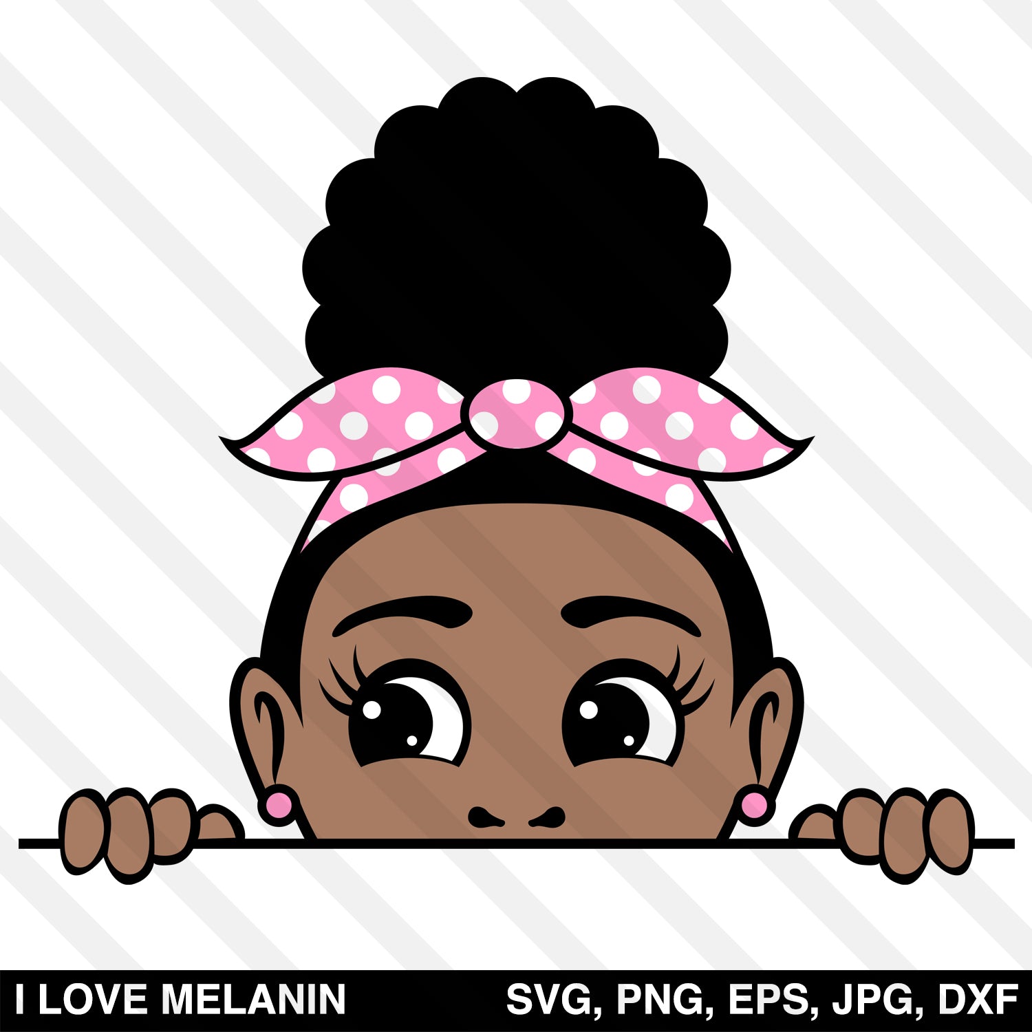 Download Peekaboo Afro Puff Bandana Girl Svg I Love Melanin