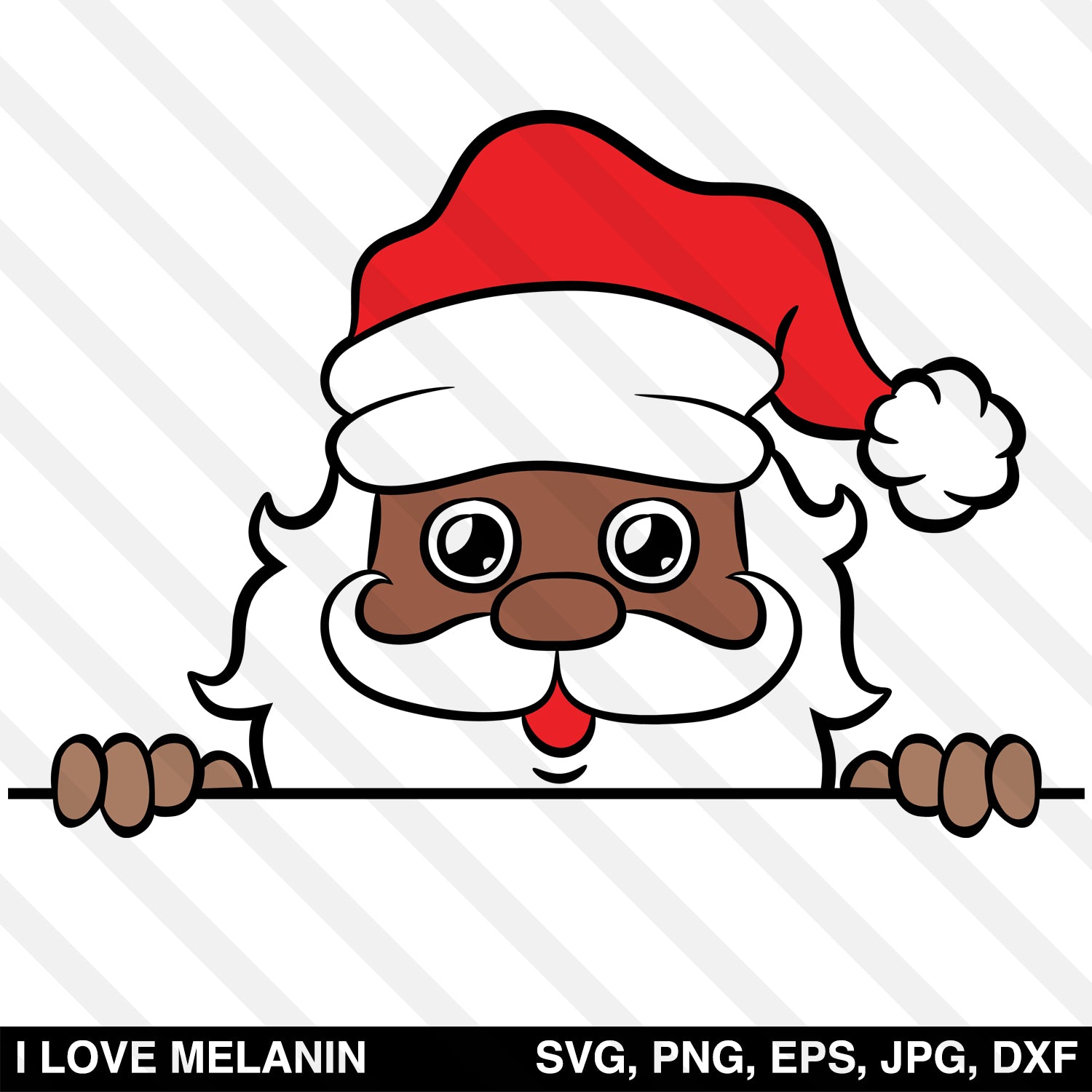 black santa claus cartoon pictures