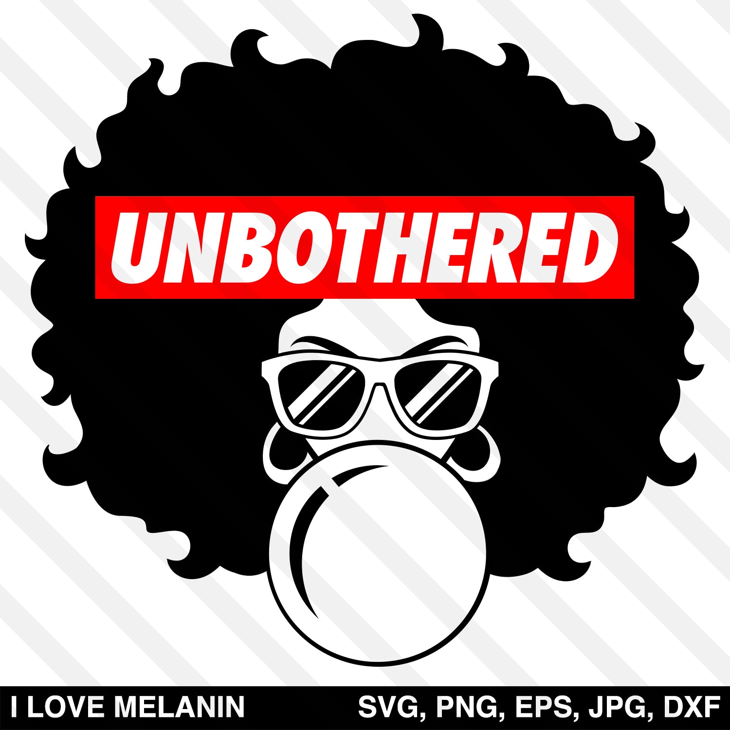 Download Unbothered Black Queen Afro Woman SVG - I Love Melanin