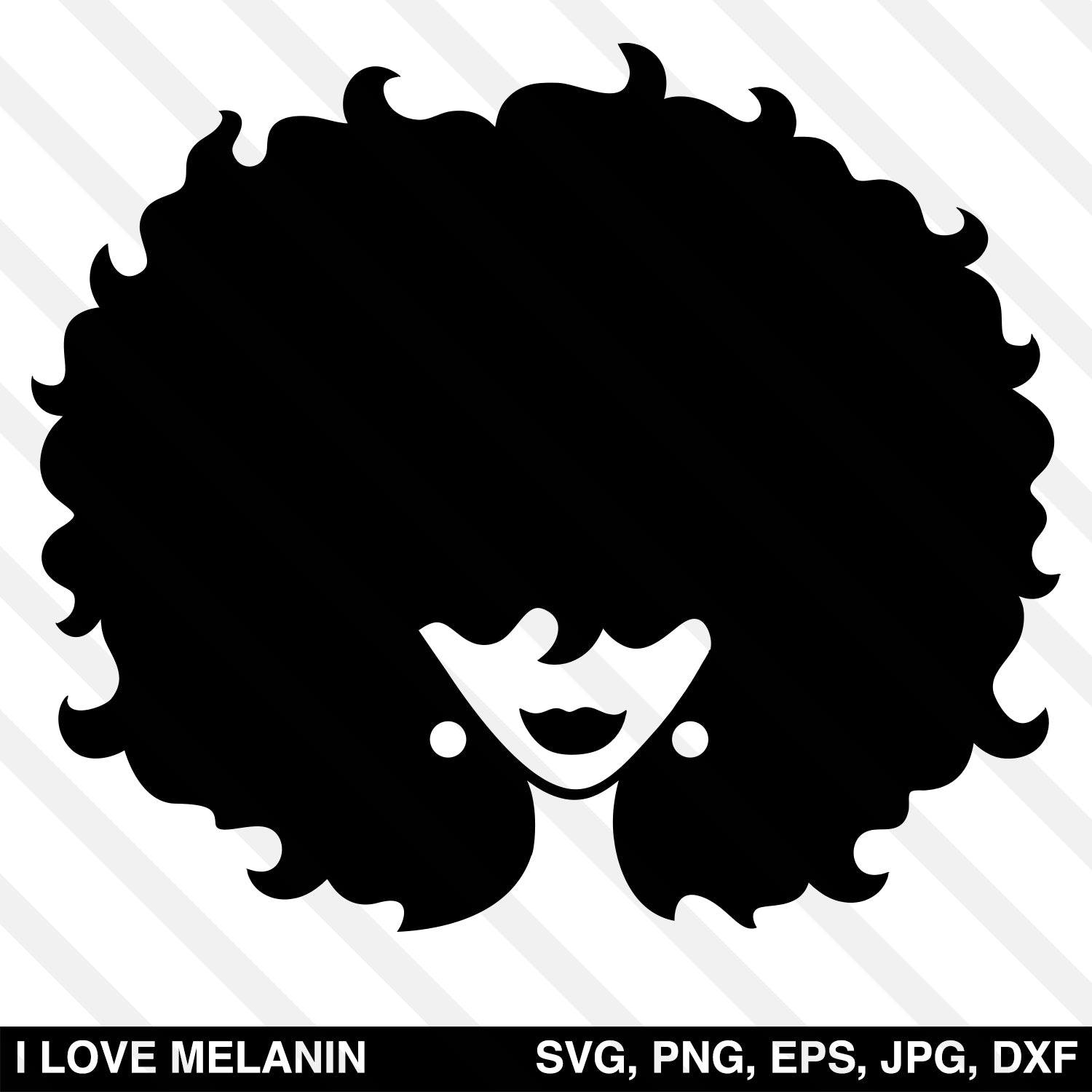 Download Afro Woman Silhouette SVG - I Love Melanin