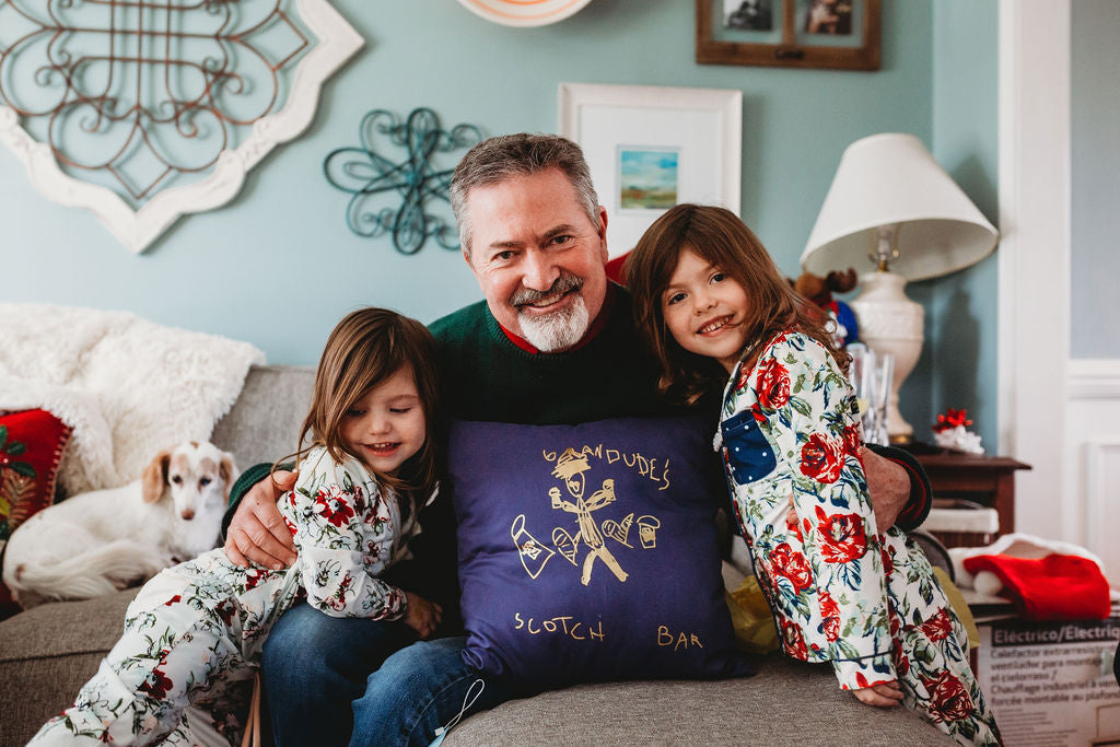 grandad Christmas gift personalised cushion