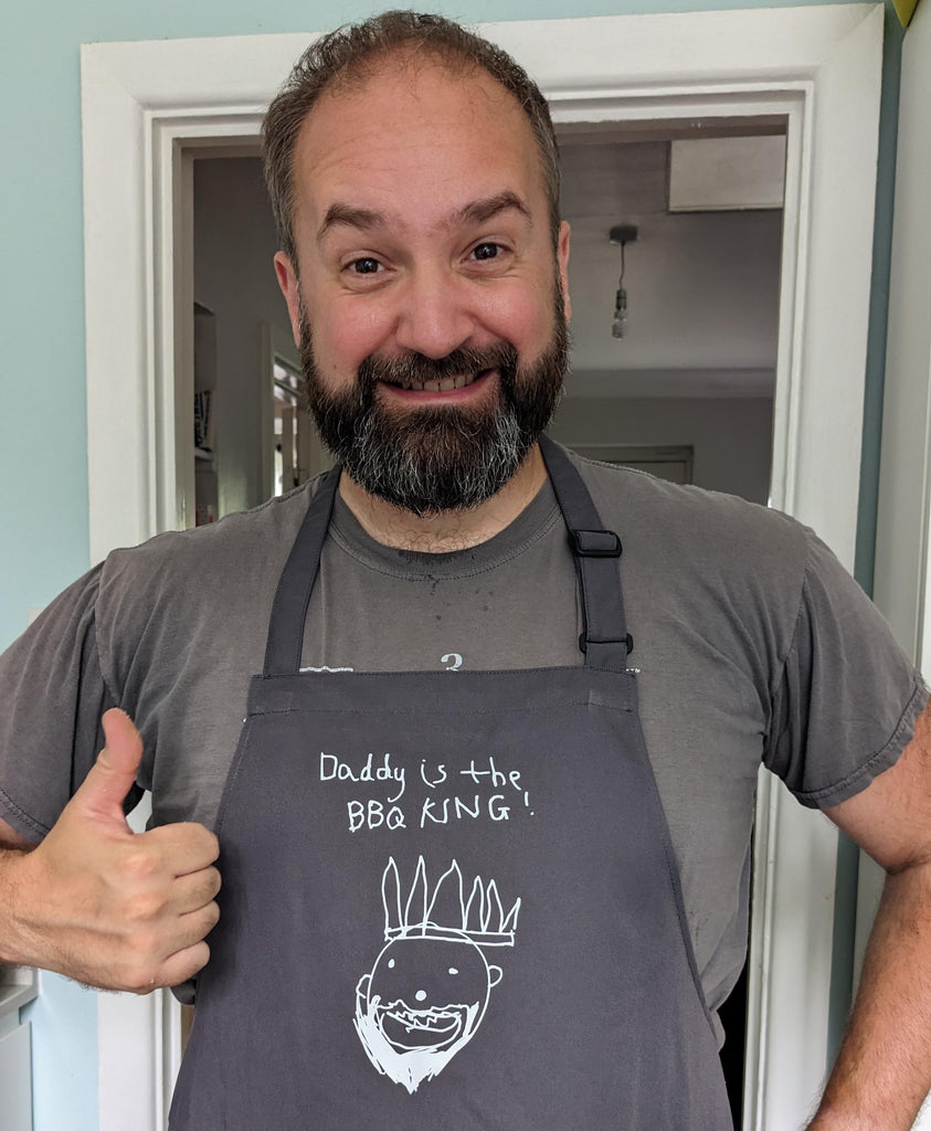 personalised dad bbq apron