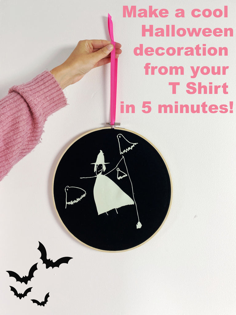easy halloween craft upcycling glow in the dark t shirt