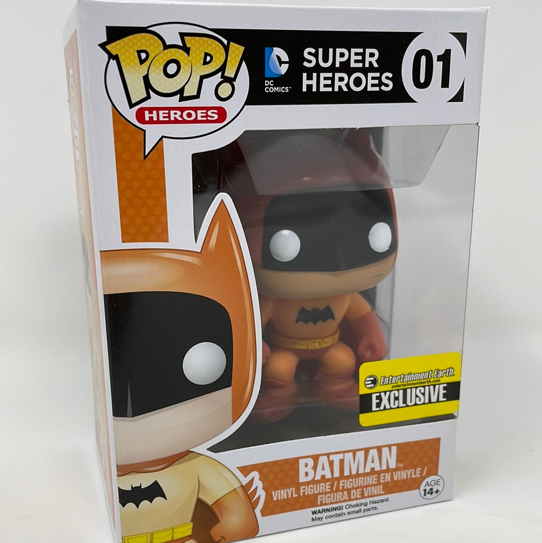 Funko Pop! DC Superheroes Entertainment Earth Exclusive Orange Batman –  shophobbymall