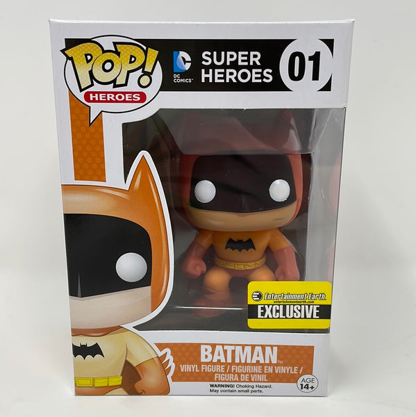 Funko Pop! DC Superheroes Entertainment Earth Exclusive Orange Batman –  shophobbymall