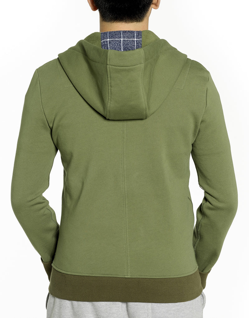 zip up hoodie with inside pocket