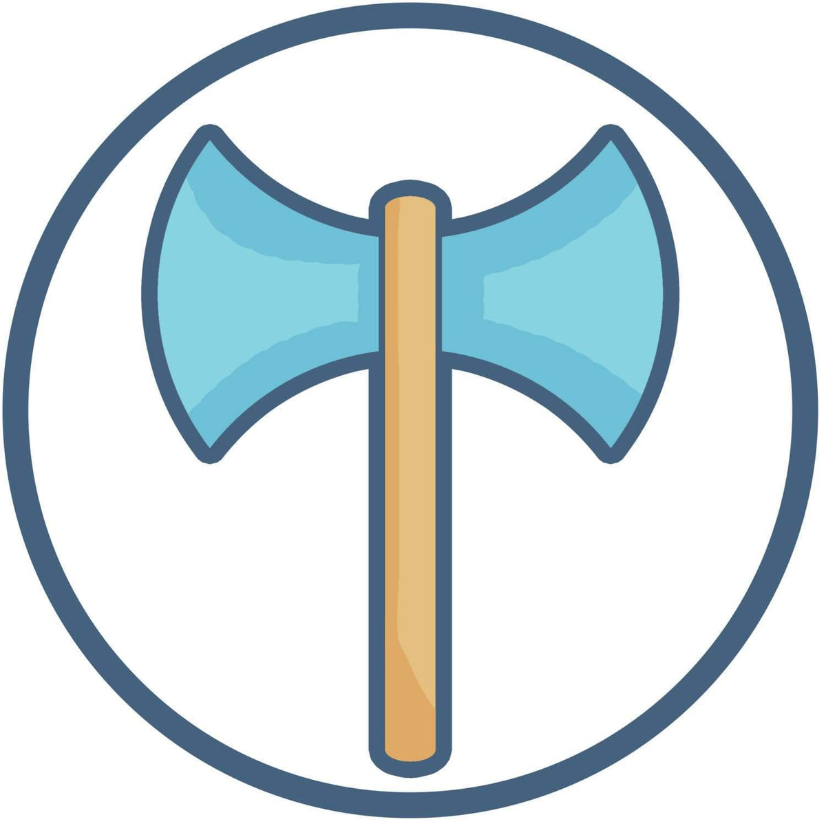 lucky double sided axe symbol