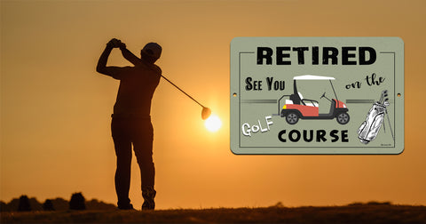 golf retirement signs