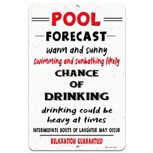 Lake Forecast Metal Sign  Funny Bar Sign Boating Gift – Dyenamic Art Inc