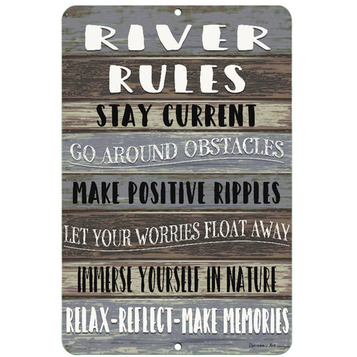 River Forecast Metal Sign - Funny Outdoor Bar Signs – Dyenamic Art Inc